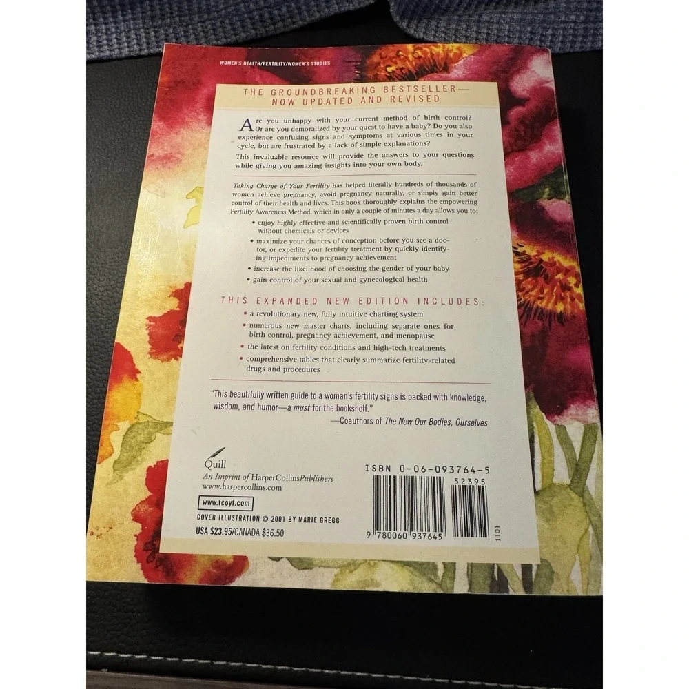 Taking Charge Of Your Fertility Paper Back Toni Weshler Revised Edition Bestsell